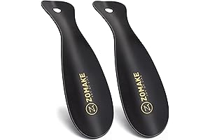 ZOMAKE Metal Shoe Spoon, 2 Pack Stainless Steel ShoeHorn 7.5 Inches -...