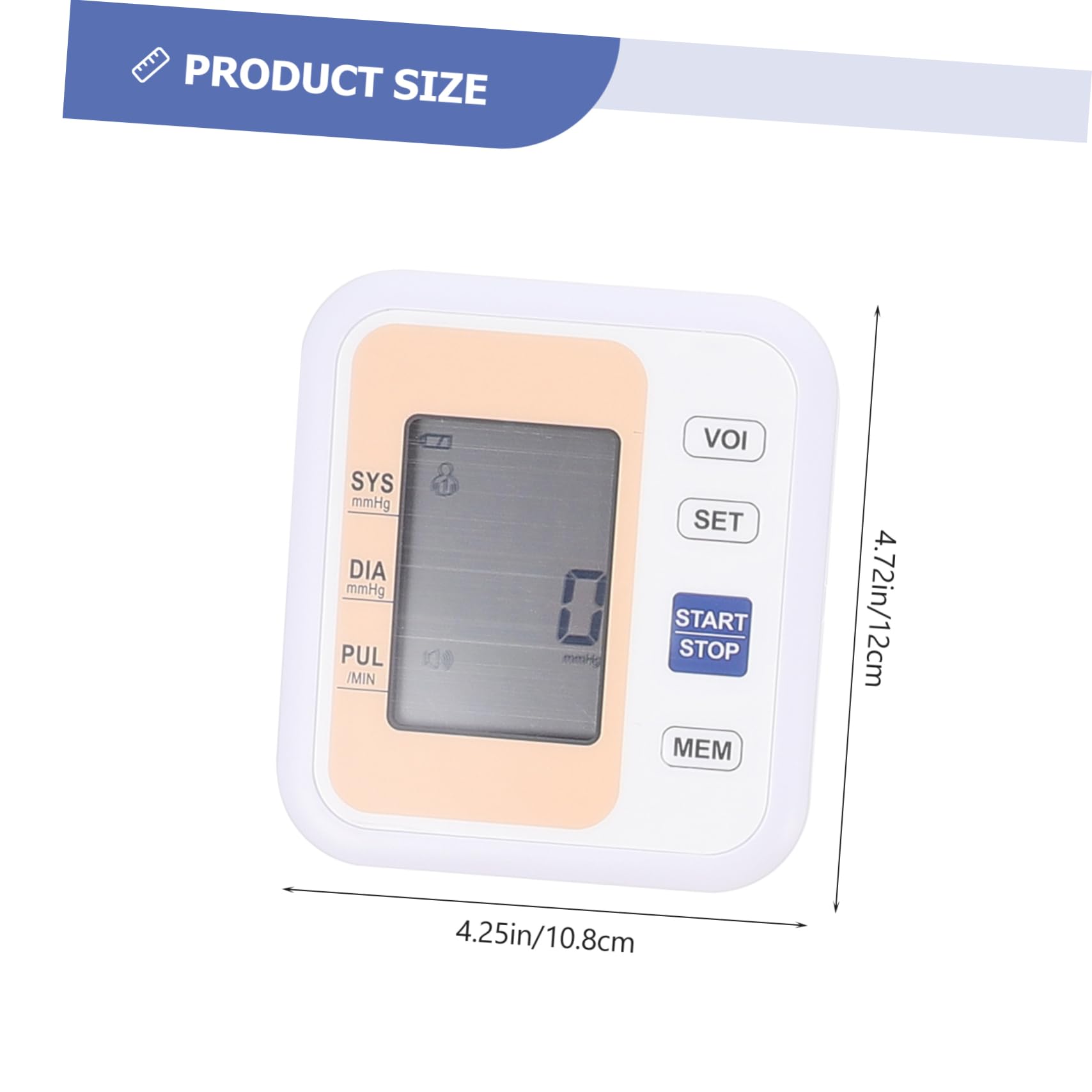 Hemobllo 1Set Tensiometro Elettrico Braccio con Display Monitoraggio Pressione Arteriosa per Uso Memoria Automatica e Facile per Anziani Compatibile