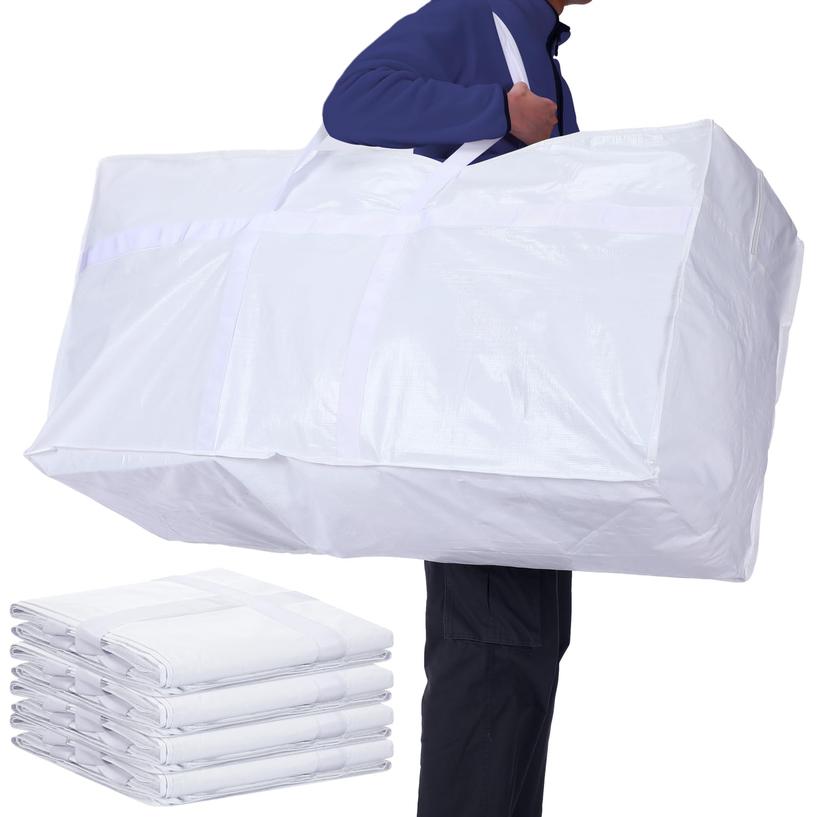 Windyun 4 Pack 57 Gallon Extra Large Moving Bags XXL Heavy Duty Storage Bag