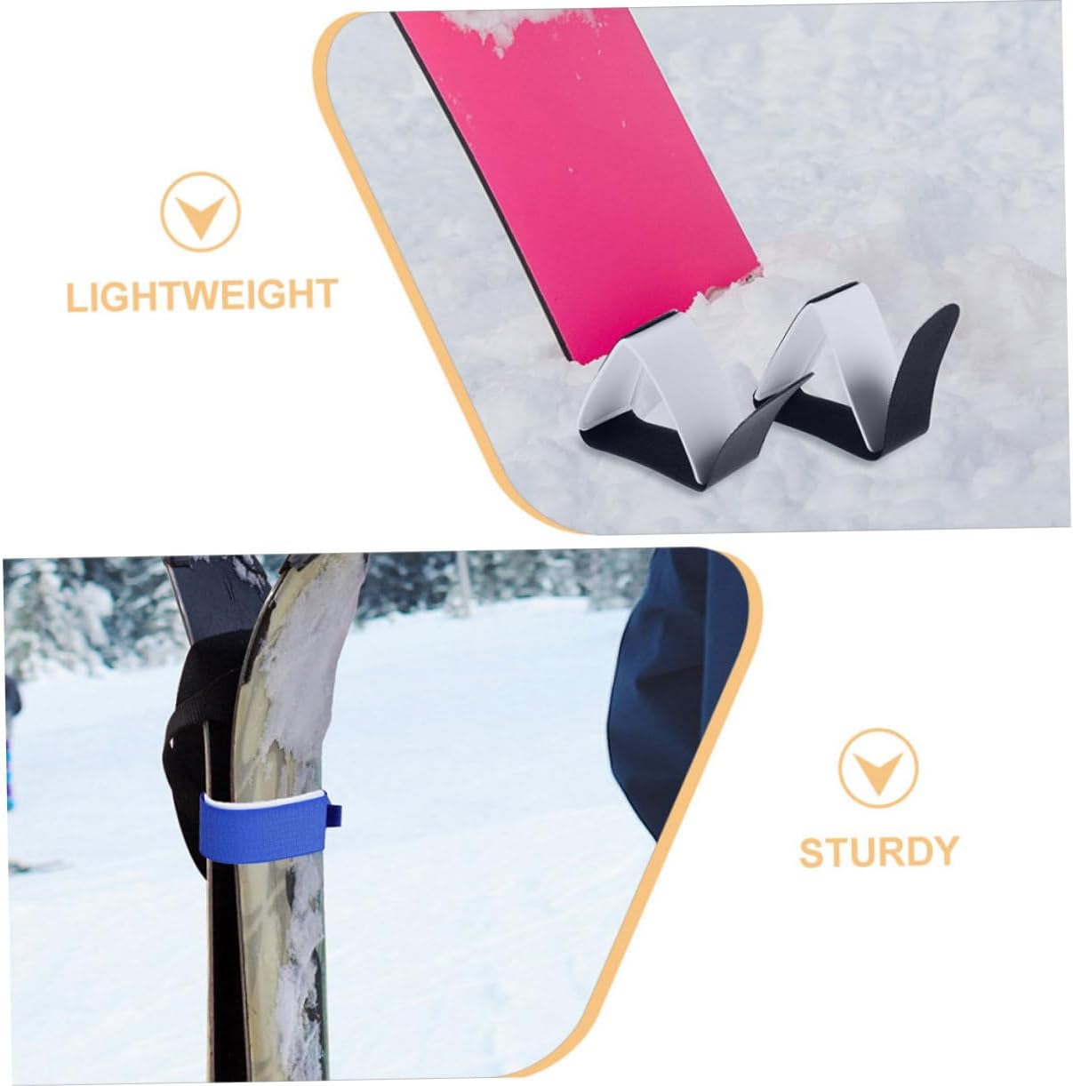 POPETPOP 6pcs Snowboard Binding Strap Ski Fastening Straps for Ski Equipment Convenient and Portable