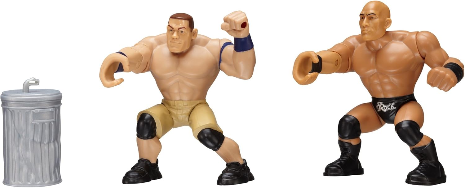 WWE MATTEL Power Slammers The Rock and John Cena Starter Pack