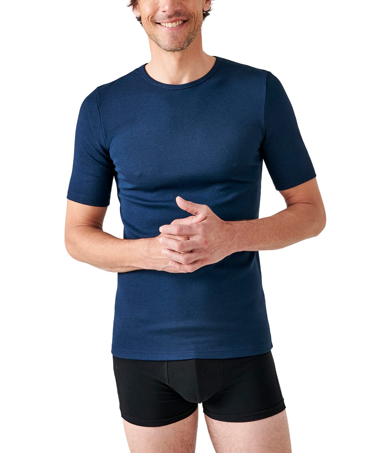 Damart - Thermolactyl Interlock Mesh Short Sleeve T-Shirt Dark Navy Blue