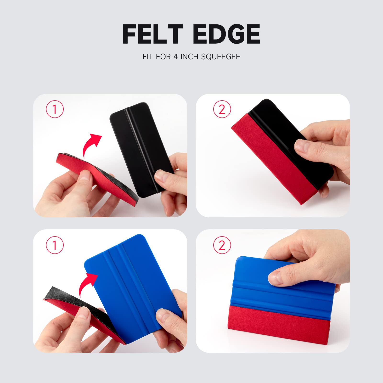 50 Bordi In Feltro Di Ricambio Per Racla | 10x3cm, Nero, Per Pulizia E Lavori Di Fai Da Te - Foto 14
