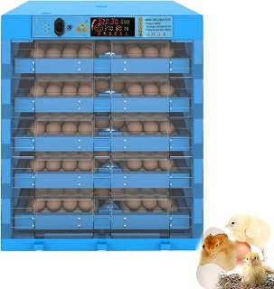 Egg Incubator for Hatching Chicks, 64-256 Eggs Incubator with Automatic Turner and Temperature Control, Small Poultry Incubator for Hatching Quail Duc,128