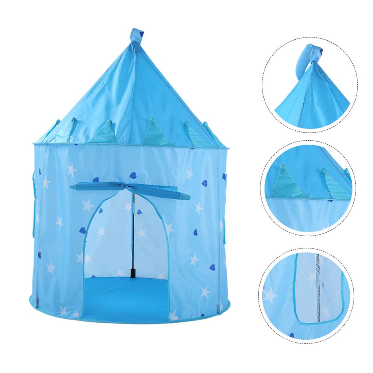 Tienda de Campaña para Niños de Tela Portátil Azul y Rosa