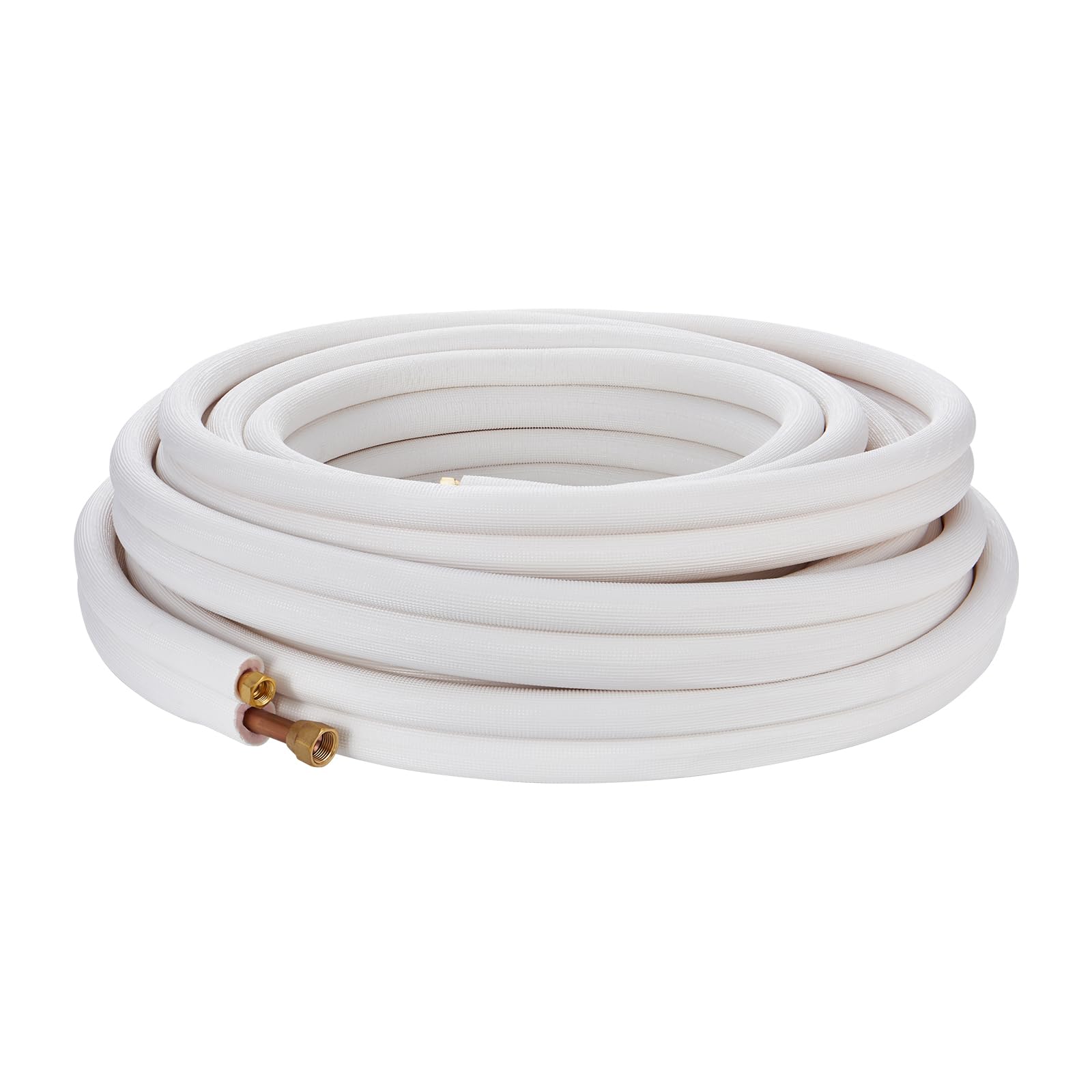 VEVOR 50FT Mini Split Line Set, tubi in rame con diametro esterno da 3/8" e 5/8" e isolamento per aria condizionata, refrigerante o pompe di riscaldamento e HVAC con strisce di avvolgimento.