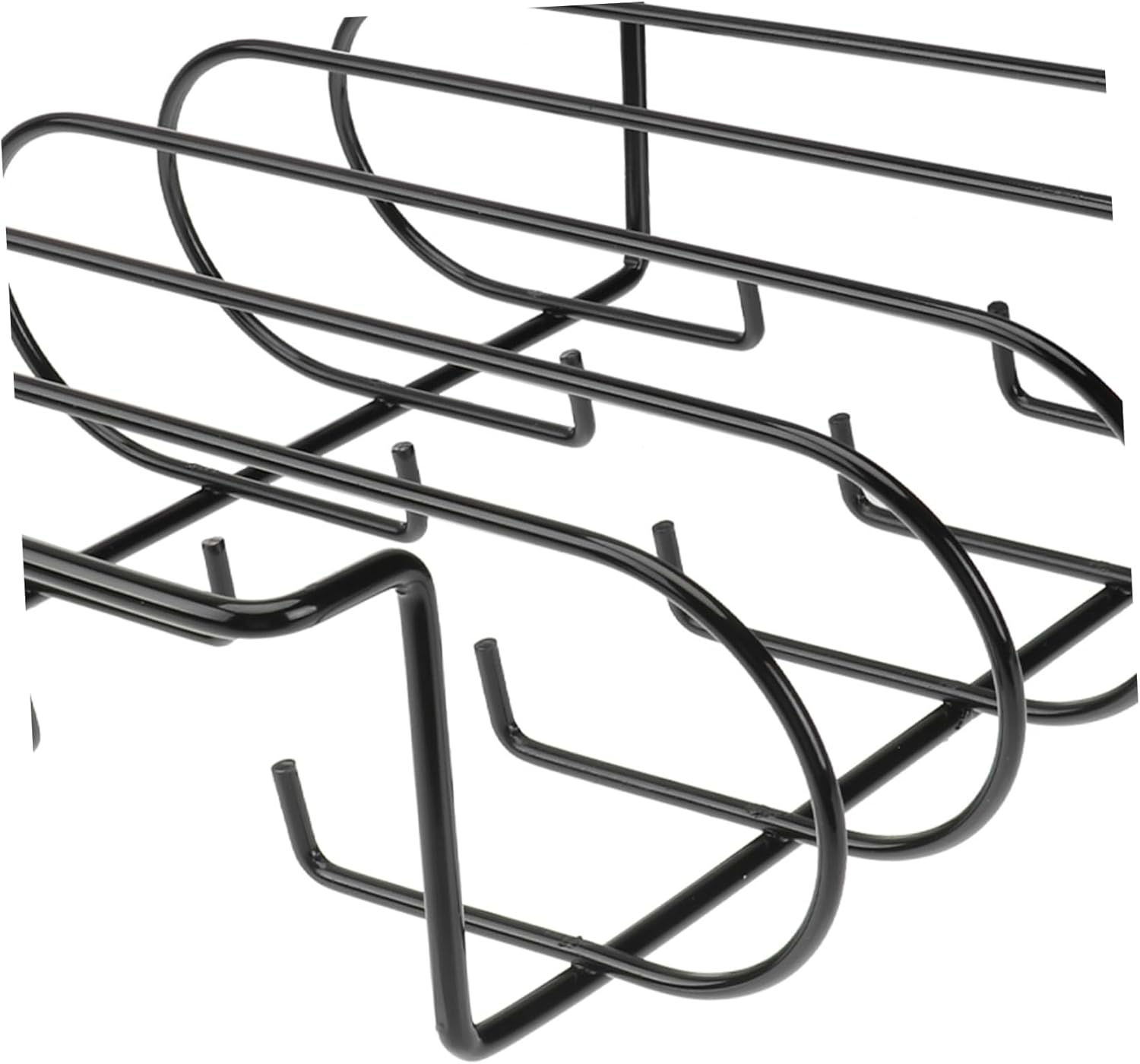 Non-Stick Iron Rib Rack for BBQ Lamb Chops Durable Rib Roasting Shelf High-Temperature Resistant Lightweight Barbecue Accessory for Gas Grills