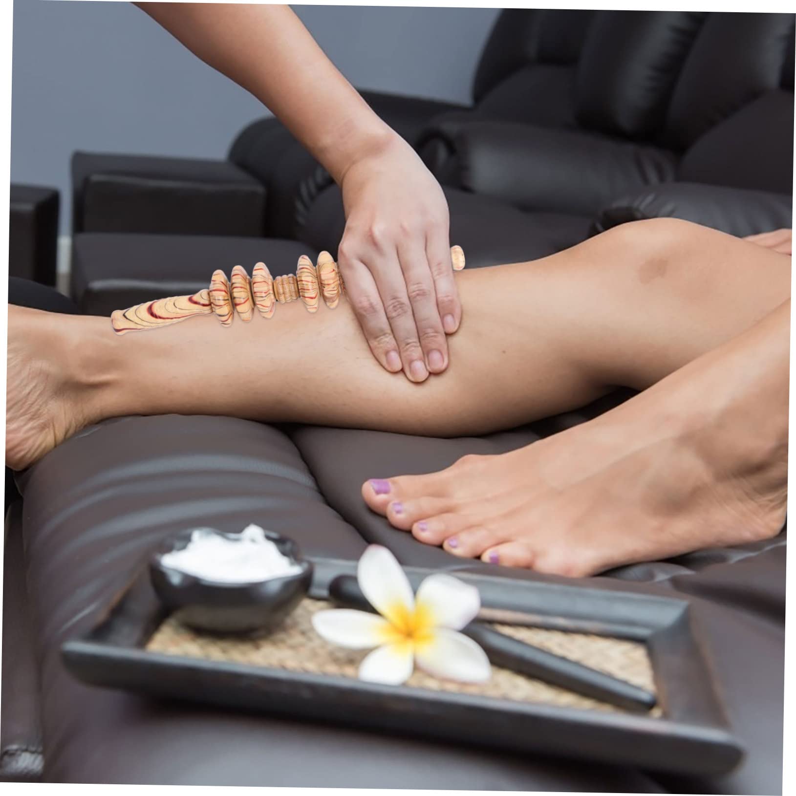 Handmassagegerät mit 9 Rollen, 2 Stück für Bauch und Rücken