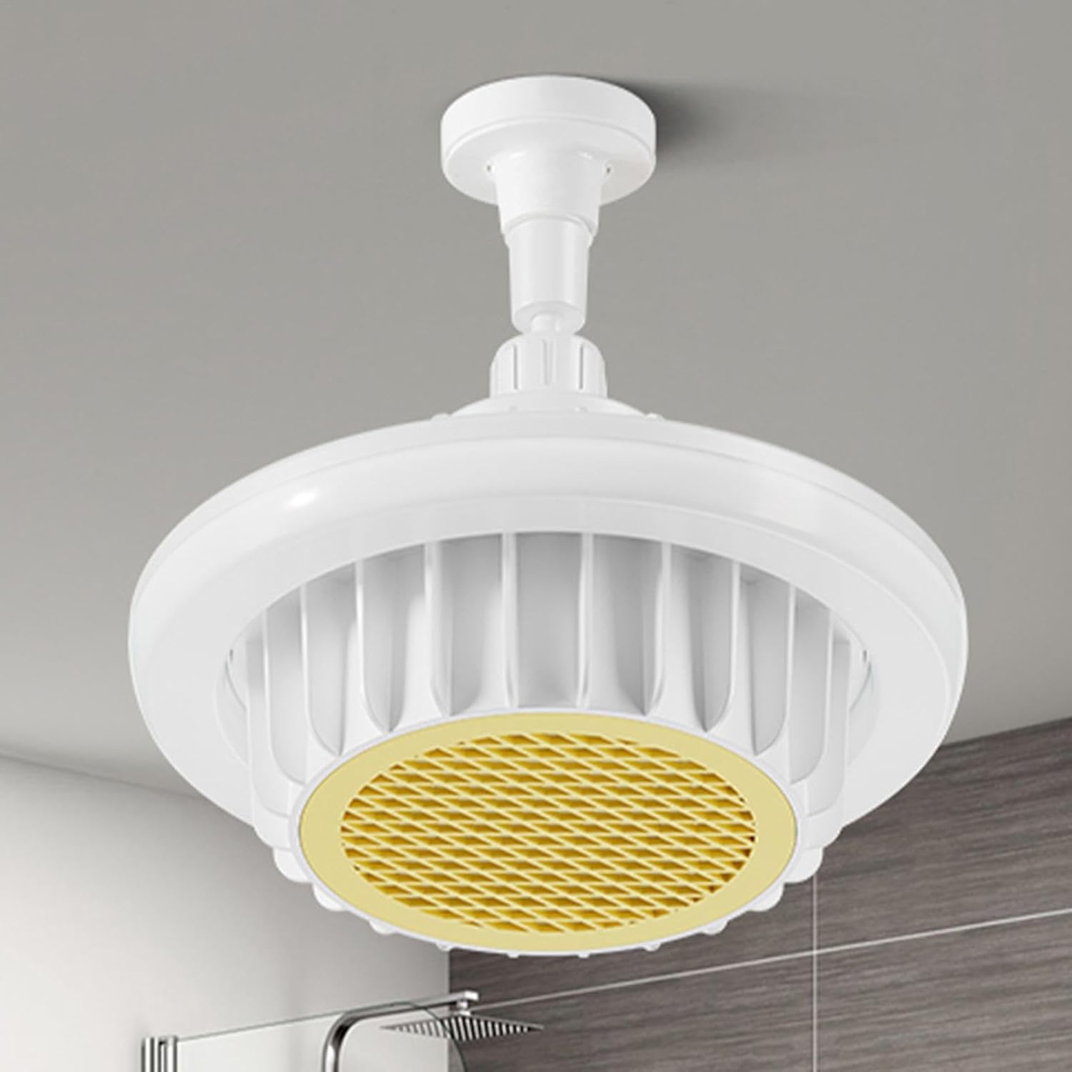 review Heater Fan Light - 600W Bathroom Heater Fan, Ceiling Heater with LED Light, Indoor Electric Ceiling Heater, Ceiling Electric Patio Heater, Fan Light Ceiling Heater with Overheat Protection for Bedroom