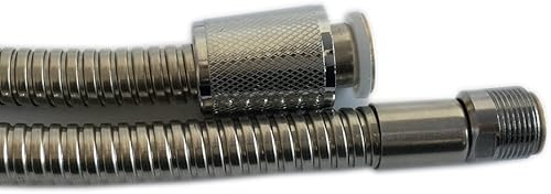 Miniatura 6 de Pieza de repuesto de manguera de cabezal rociador para grifo de fregadero de cocina, acero inoxidable, 59 pulgadas, níquel cepillado