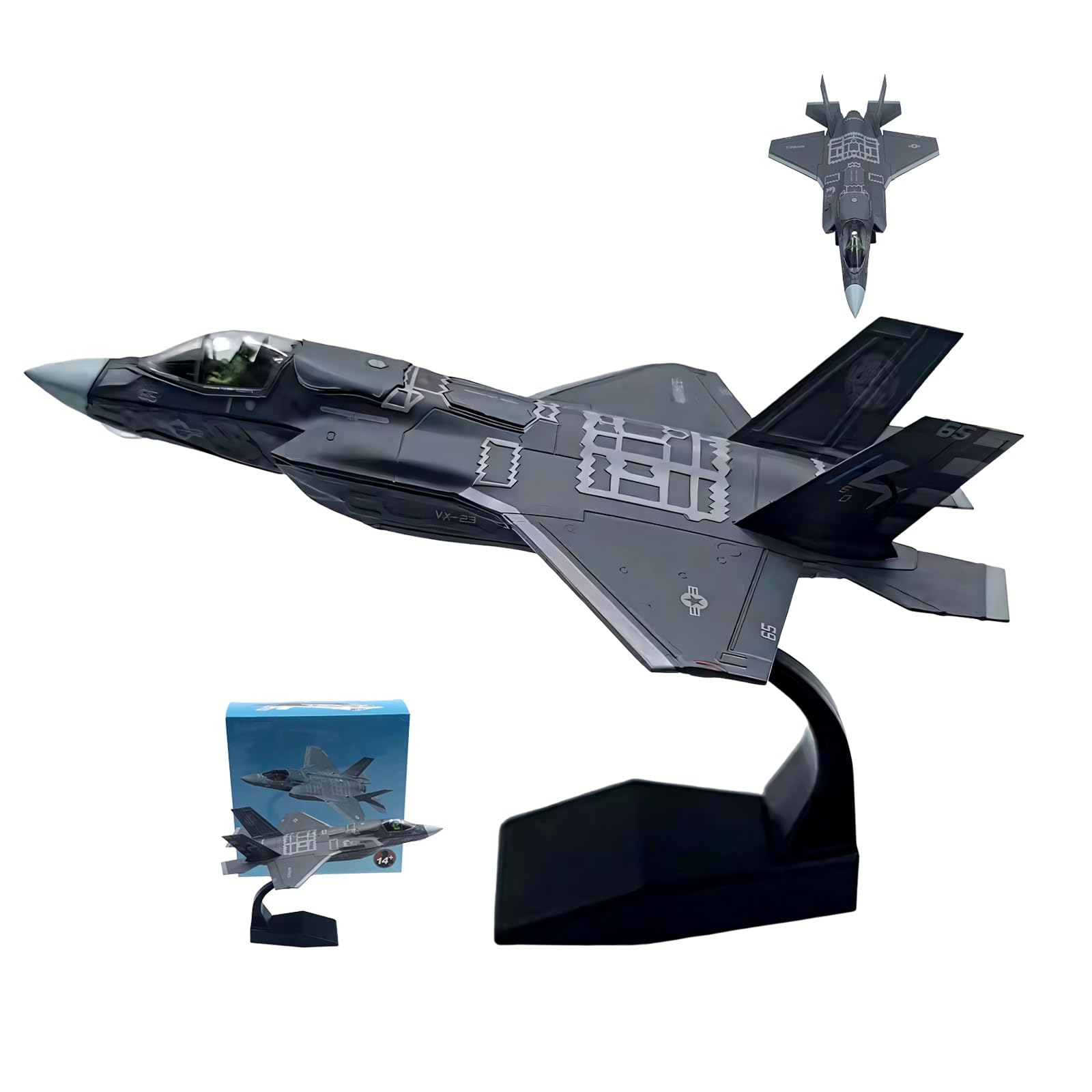 1:72 F-35B Modello visualizzazione statica caccia decollo verticale in metallo pressofuso preassemblato con supporto, dettaglio elevato for collezionisti appassionati aviazione Regalo