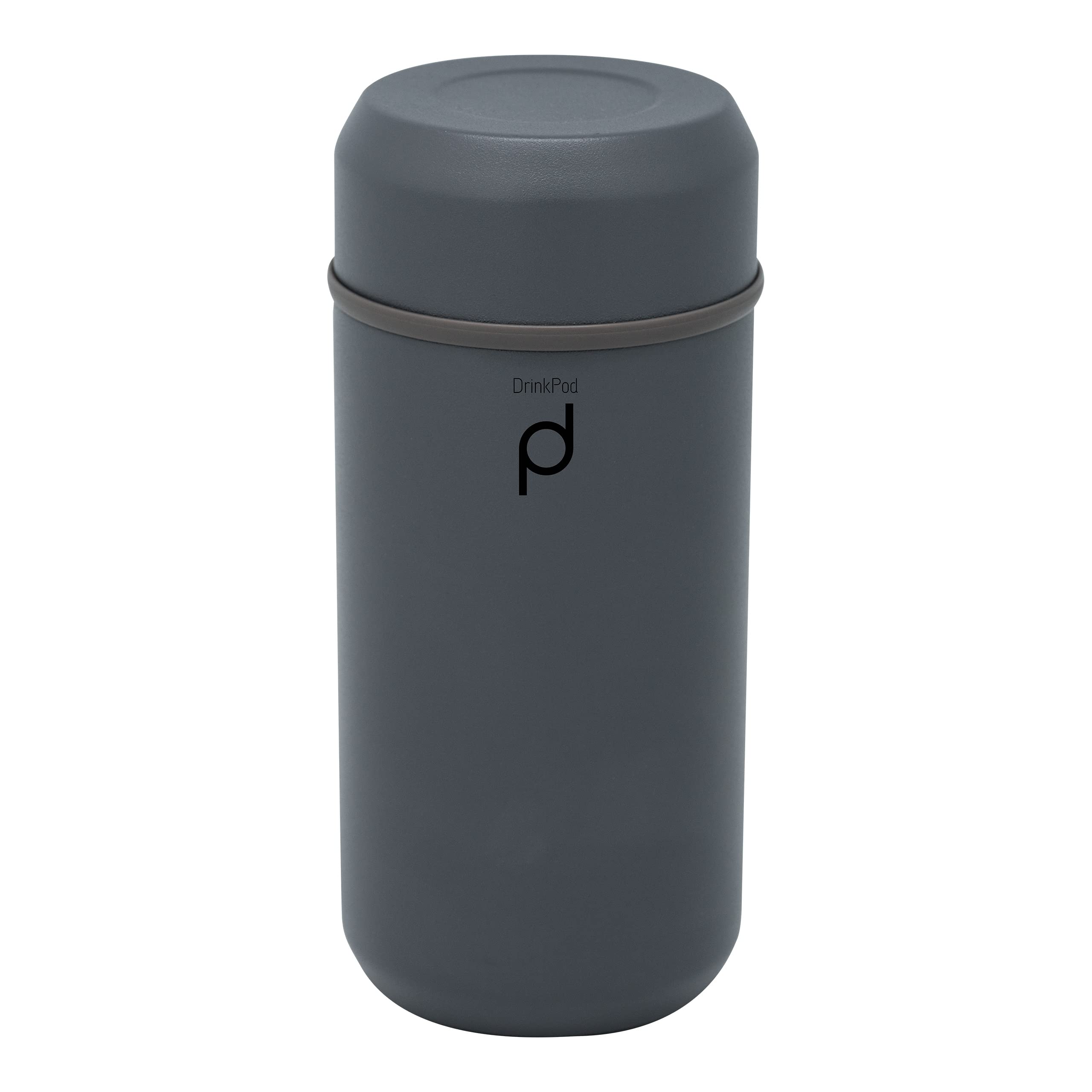 DrinkPod HW-350W Insulated Bottle, Stainless Steel, White, 21 X 7 X 7 Cm