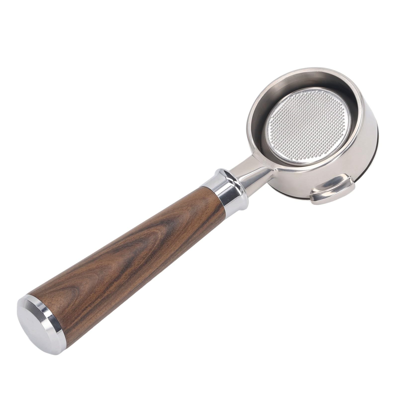 Portafiltro de café, portafiltro de 3 orejas con cesta de filtro de 58 mm for cafetera Nuova, mango de portafiltro de 58 mm, portafiltro sin fondo desmontable de acero inoxidable (un palo de rosa negr