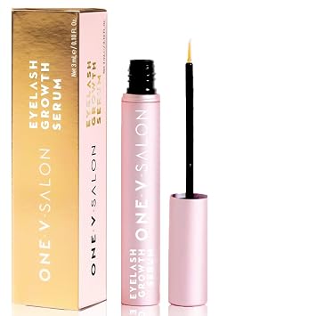 One V Salon Eyelash Growth Serum- Fuller & Longer Looking Eyelashes, Advanced Lash Serum for Longer, Fuller, Thicker Lashes,Natural Lashes, Extensions & Eyebrows, Vegan & Cruelty-Free3mL
