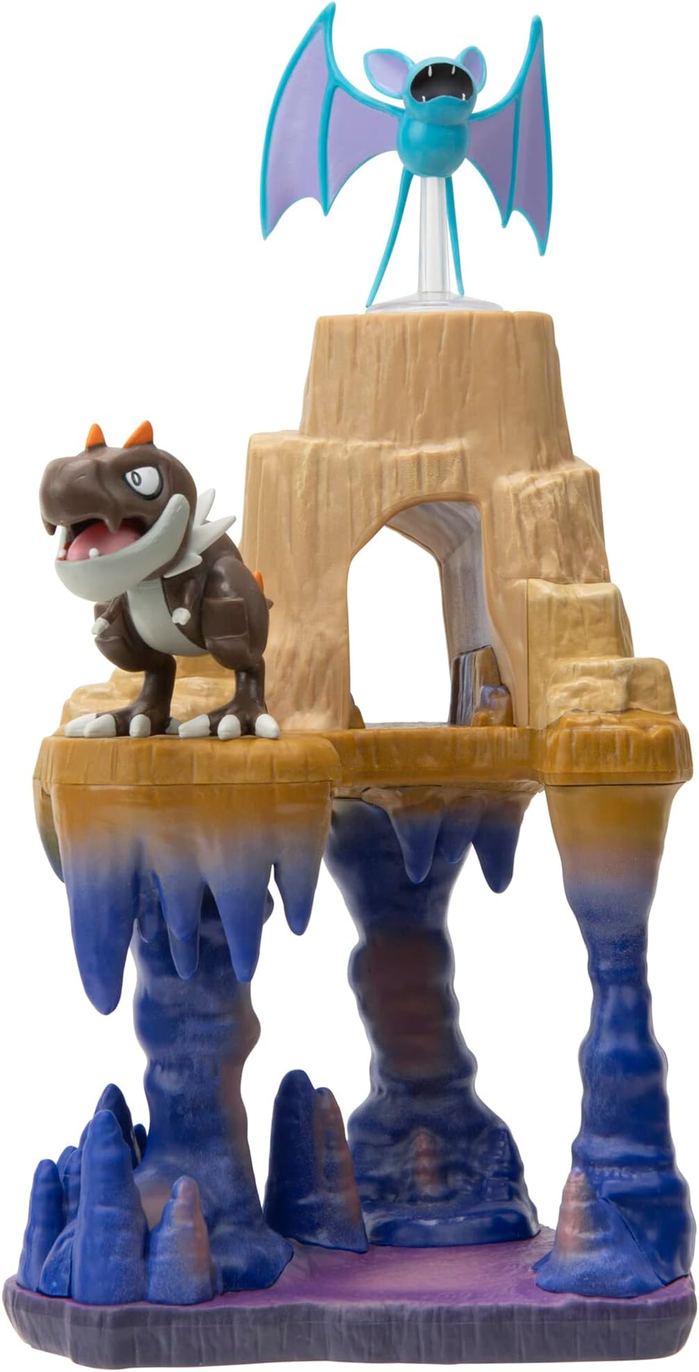 Pokemon Select Mountain Cave Environment - Multi-Level Display Set with 2-Inch Tyrunt and Zubat Battle Figures