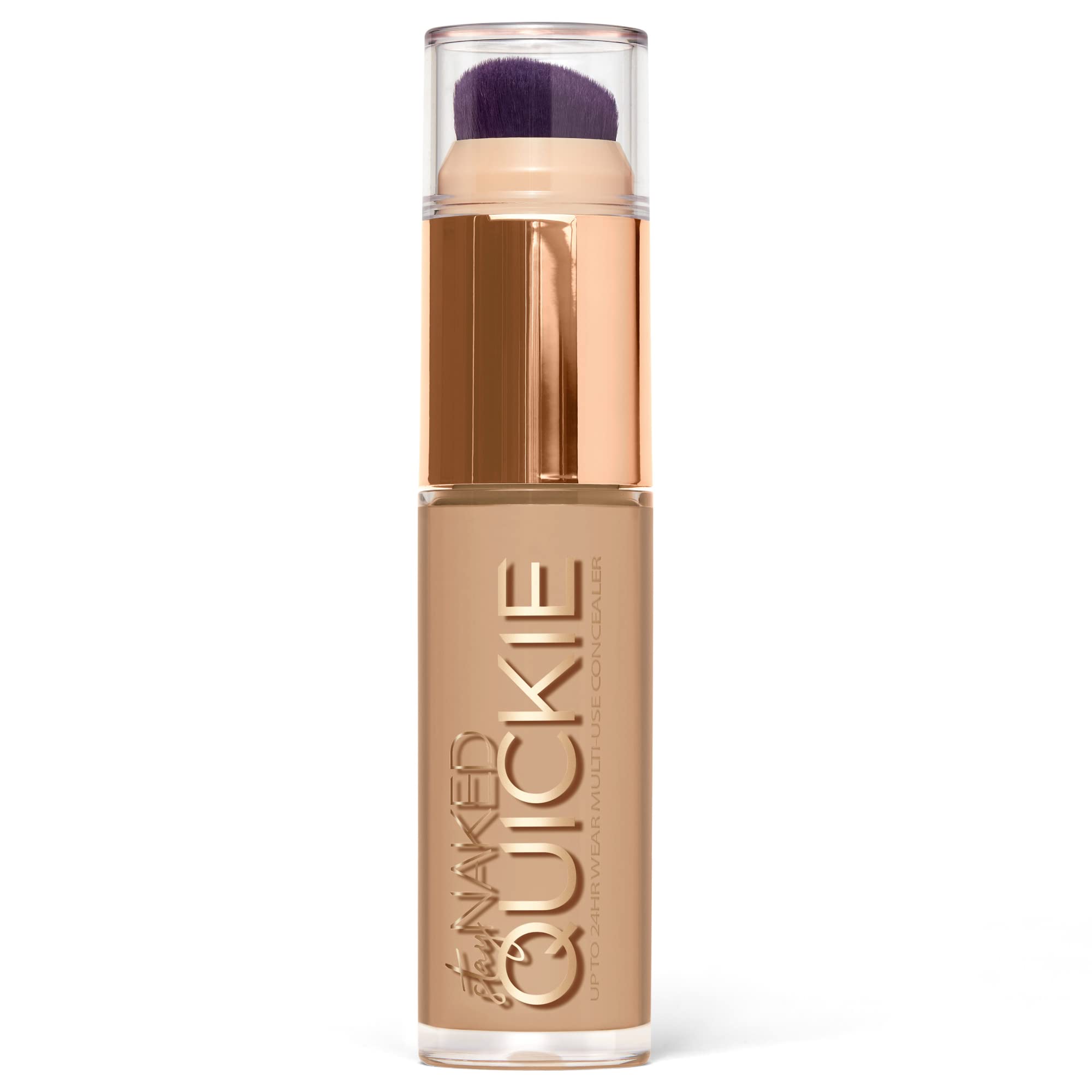 URBAN DECAYQuickie 24HR Full Coverage Waterproof Concealer, Natural Matte Finish, Hydrating Vitamin E, Dual-ended Buffing Brush & Multi-use Applicator, Noncomedogenic, Vegan, Cruelty-free - 0.5 fl oz