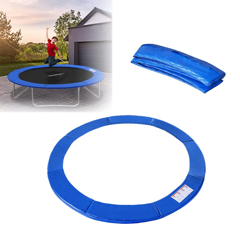 LARS360 Trampolin Randabdeckung Sicherheitsmatte Federabdeckung aus PVC PE für Ø244cm Ø305cm Ø366 cm Trampolin, UV-resistent, Reißfestes Sicherheitsmatte Randabdeckung (Blau, für Ø 244cm / 8ft)