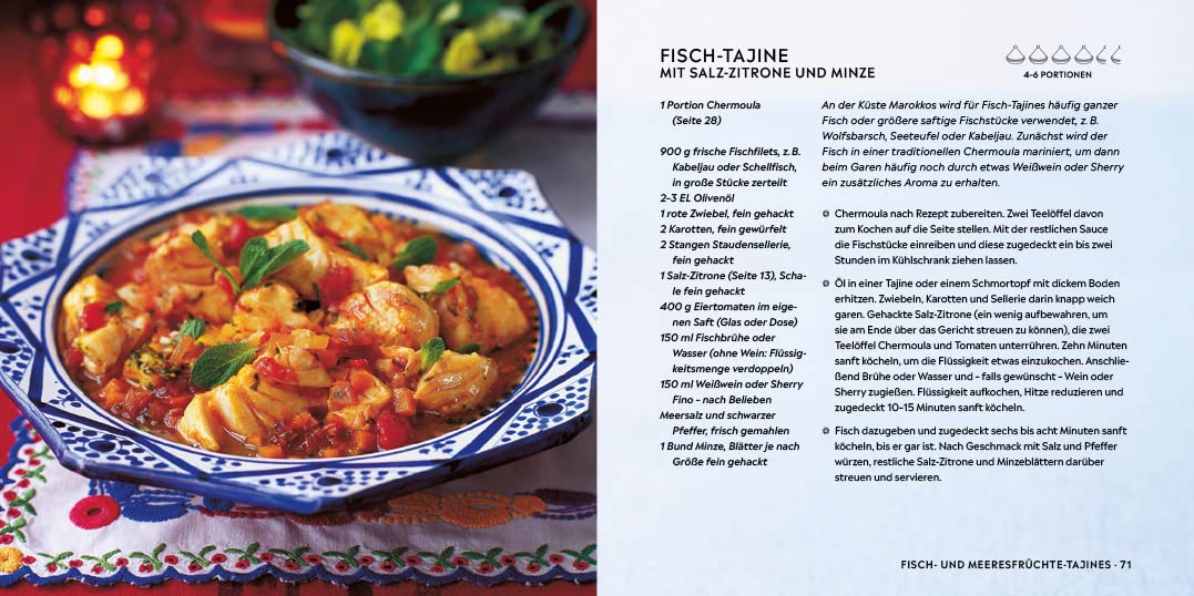 Tajines - echt marokkanisch & einfach köstlich: Schmorgerichte und Eintöpfe aus dem Tontopf, orientalische Küche, schonend und fettarm gegart, würzig und aromatisch
