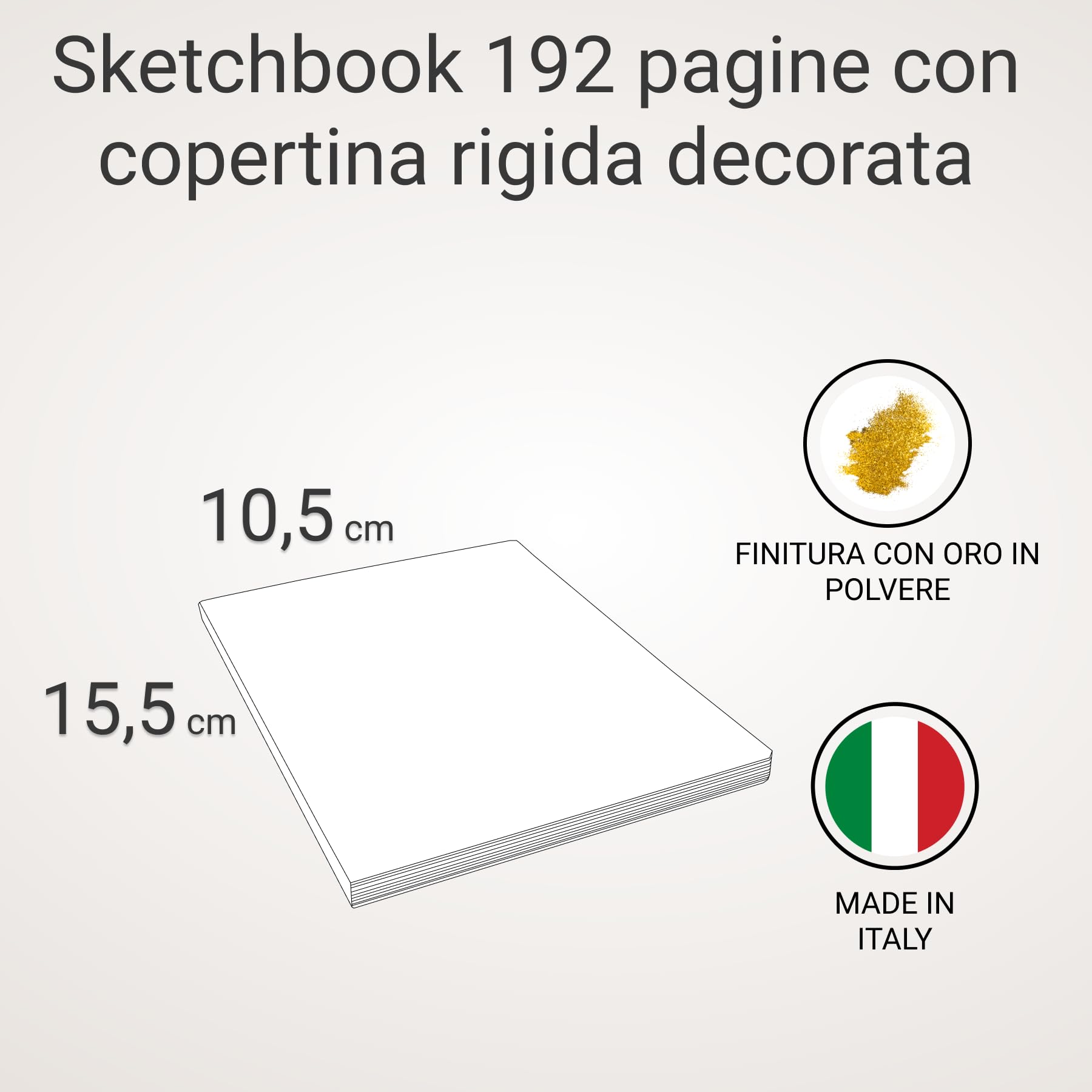 Skizzenbuch A6 Im Venedig-Design – Mit Goldpulver & Wildleder-Optik | Perfekt Für Zeichnungen & Notizen