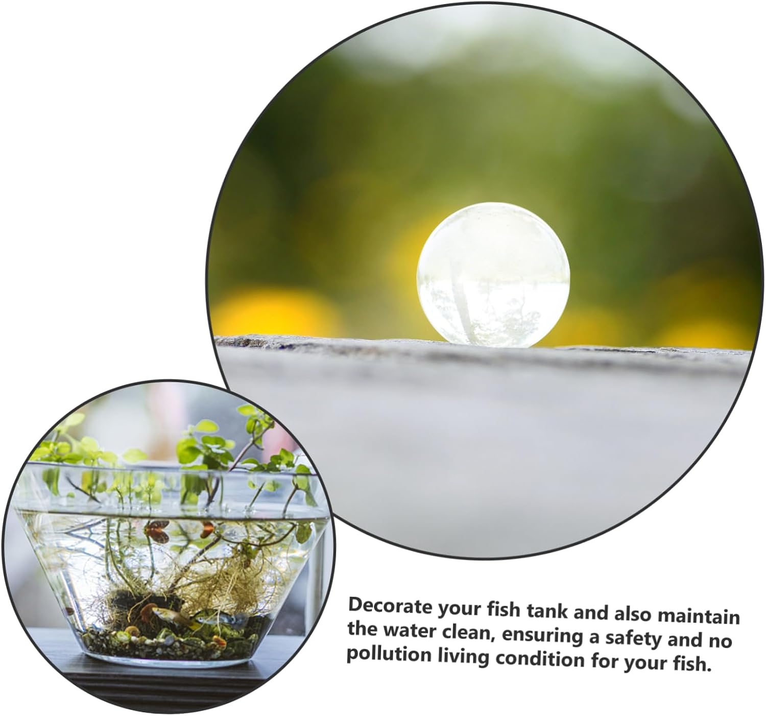 SUPVOX 90Pcs Clear Glass Marbles Decorative Beads Round Vase Fillers for Floral Arrangements Fish Tank Decor and Craft Projects Polished Pebbles