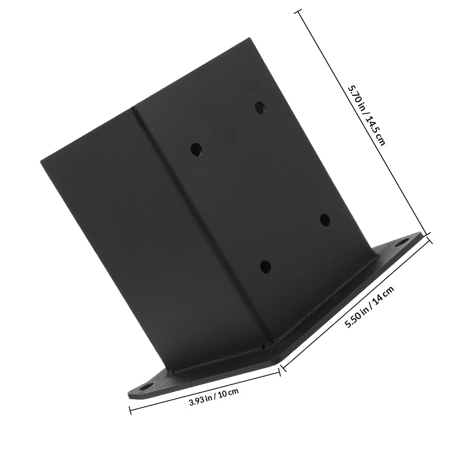 Mipcase Base de Poste de Cerca Soporte Metálico para Postes Metal Negro Recubrimiento para Montaje y Buzones