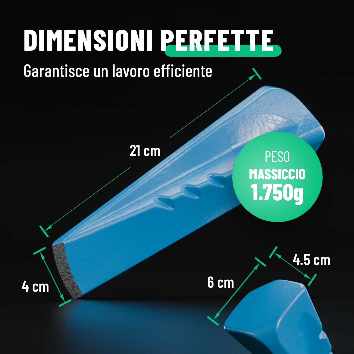 greate Cunei spaccalegna Manuale in Acciaio - Cuneo per spaccalegna Resistente all’Usura e Durevole in Acciaio C45 - Cunei spaca Legna