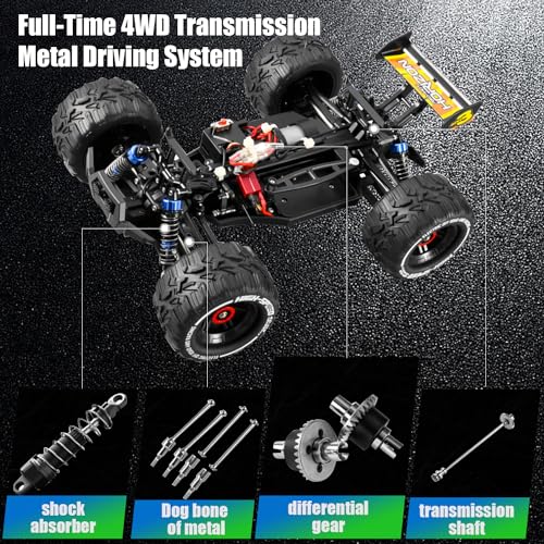 4DRC H3 High Speed RC Car, RC Monster Truck,Racing Hobby Car for Adults, 50+kmh, 4WD All Terrain Off-Road Remote Control Car, 2.4Ghz RC Crawler, 2 Battery, 40+ Min Play Gift for Boy Kids Adults - Image 7