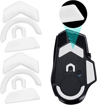 G502X Wired/Wireless Gaming Mouse Foot Slide Stickers 2 Pack Abrasion Resistant Smooth Mouse Glass Skate Pad Replacement for Logitech Mouse Foot Glide Mouse Skate White PTFE
