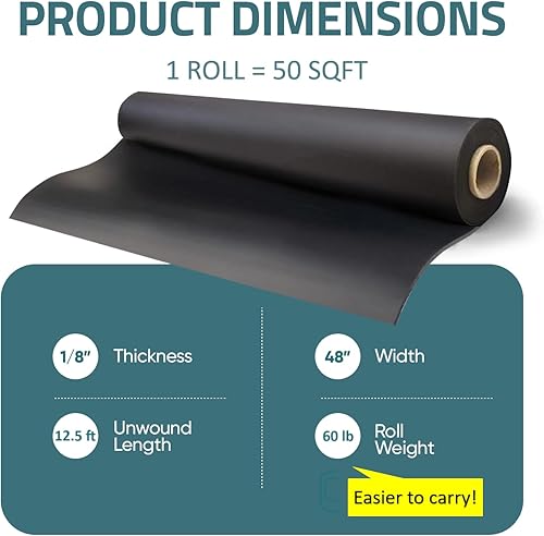 Miniatura 7 de Tönnen Mass Loaded Vinilo 50 pies cuadrados - Barrera de ruido insonorizada MLV (MLV 1.23 lb, 18 pulgada, 50 pies cuadrados)