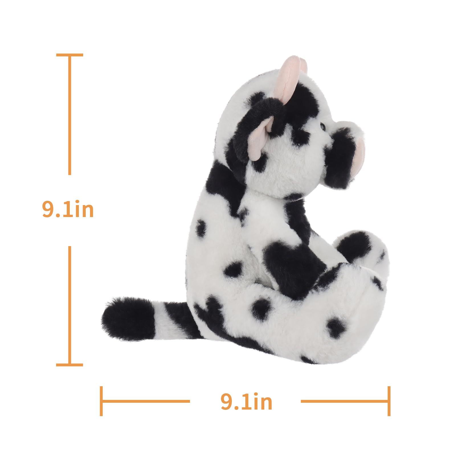 Peluche Mucca 38 Cm – Morbido, In Cotone PP, Regalo Perfetto Per Bambini E Amanti Degli Animali