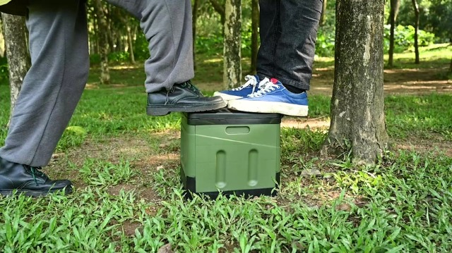 Opvouwbaar campingtoilet L – grijs/zwart