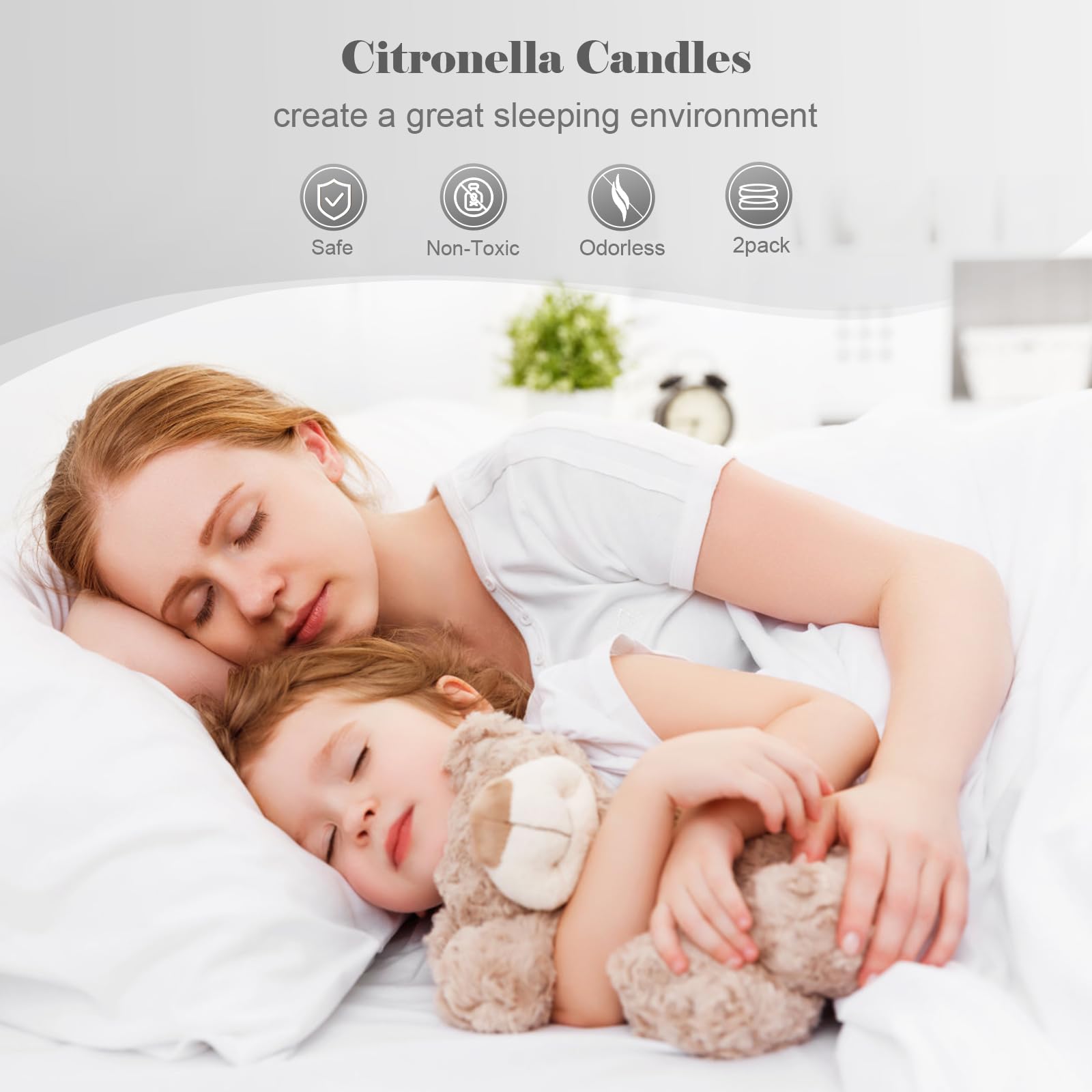 Citronella Kerze Outdoor, 2 Stk Outdoor Kerze Zitronella Kerzen draußen mit Citronella öl & Natürliches Sojawachs, Duftkerzen Set Geschenk für Frauen - Perfekt für Camping, Grillen, Picknicks, Garten