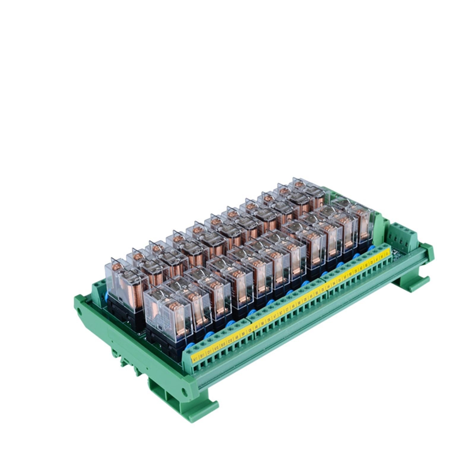 22-kanałowy moduł przekaźnika interfejsu 1 SPDT do montażu na szynie DIN G2R-1-E 12V 24V 16A DC/AC, 1 szt. (INPUT 12VDC)