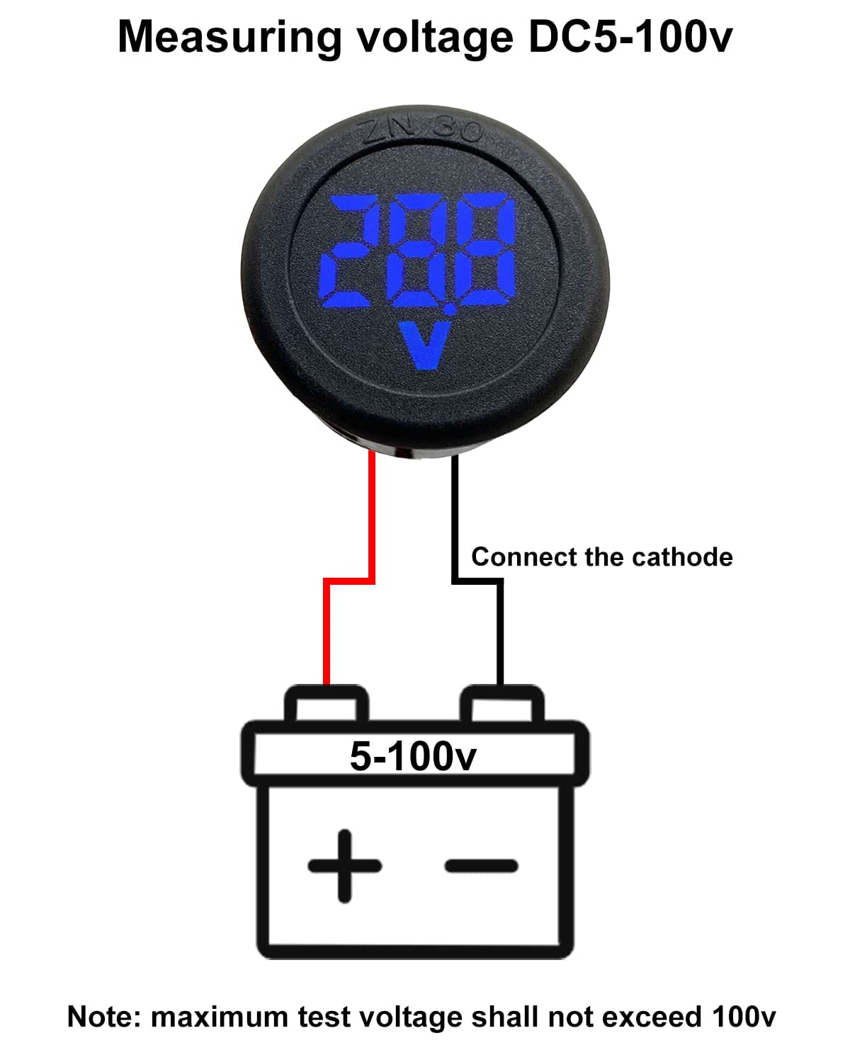 Medidor Voltaje Corriente DC Monitor De Batería DC - Voltímetro Y Amperímetro Para 12V, 24V, 36V, 48V, 72V - Pantalla LCD Medidor Corriente Continua