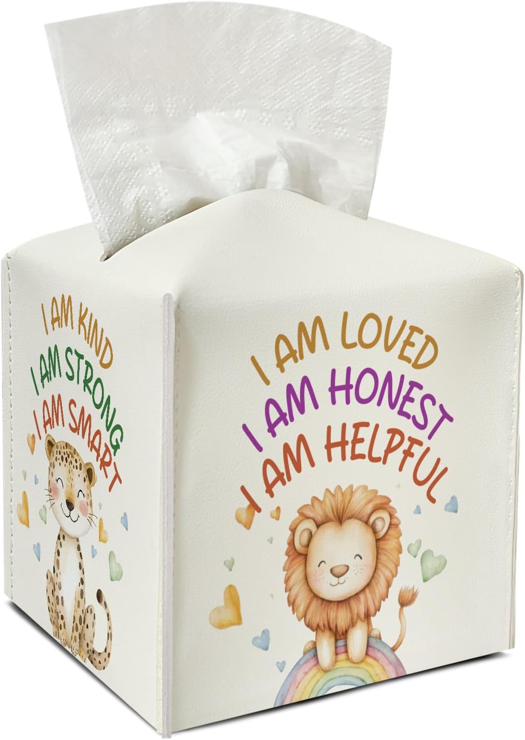 Pumpkin Leather Tissue Holder with Bottom Belt Ideal for Thanksgiving Fall Housewarming Gift Tissue Box Cover Bathroom Car Nightstand Vanity Kitchen Decor Waterproof Napkin Organizer Dispenser - FS703