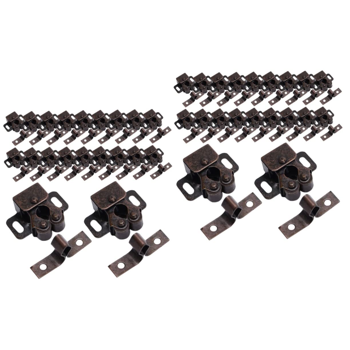 Rouleaux de verrouillage de porte d'armoire et loquet de placard en bronze