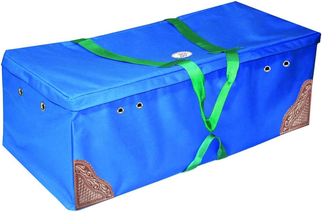 Derby Originals Hay Bale Bag X-Large 600D Waterproof for California Bales with Leaf & Basket Hand Tooled Leather Accents 52" x 28" x 20"