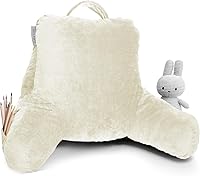 Vista 50 de Clara Clark - Almohada de lectura con espuma viscoelástica triturada, incluye 2 almohadas de soporte para el cuello y la zona lumbar, diseñada