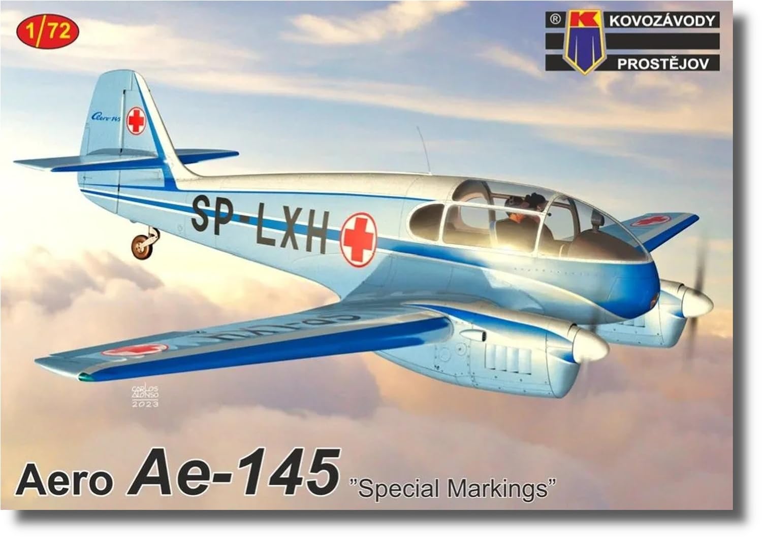 Aero Ae-145 1/72 Kovozavody Prostejov KPM0434 pour diorama aérodrome rétro et collection