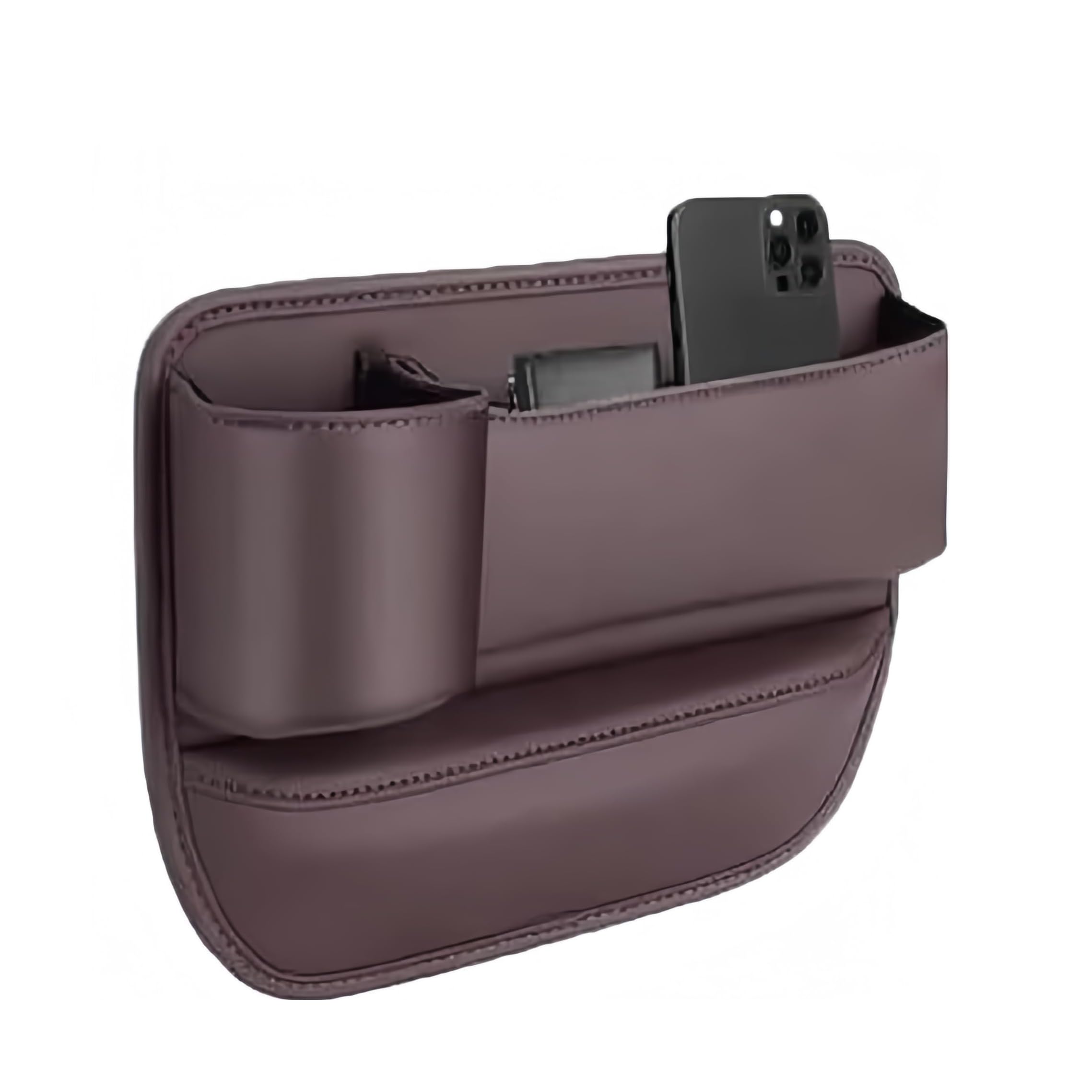 Pwbyu A/Darkbrown Cr Lether Cup Holder Gp Bg For Mzd Cx-5 2013-2014, Multifunctionl Set Storge Box Front Set Gp Filler Orgniser Ccessories,/Drk Brown-/Copilot