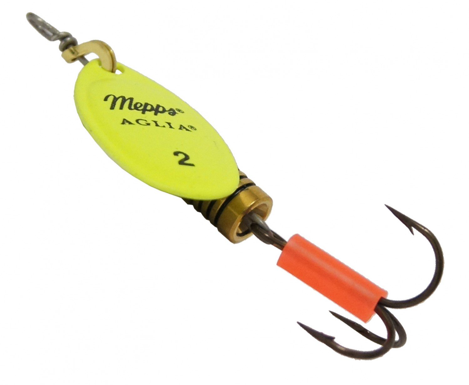 Mepp's Aglia Spinner Fluorescent Yellow Size 2 4.5 g Bait Metal Lure for Pike, Trout, Pike, Zander, Perch