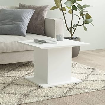 Coffee Table,Wood Coffee Table,Minimalist Display Coffe Table Suitable for Office, Bedroom, Living Room, Next to The Sofa White 21.9"X21.9"X15.7" Engineered Wood