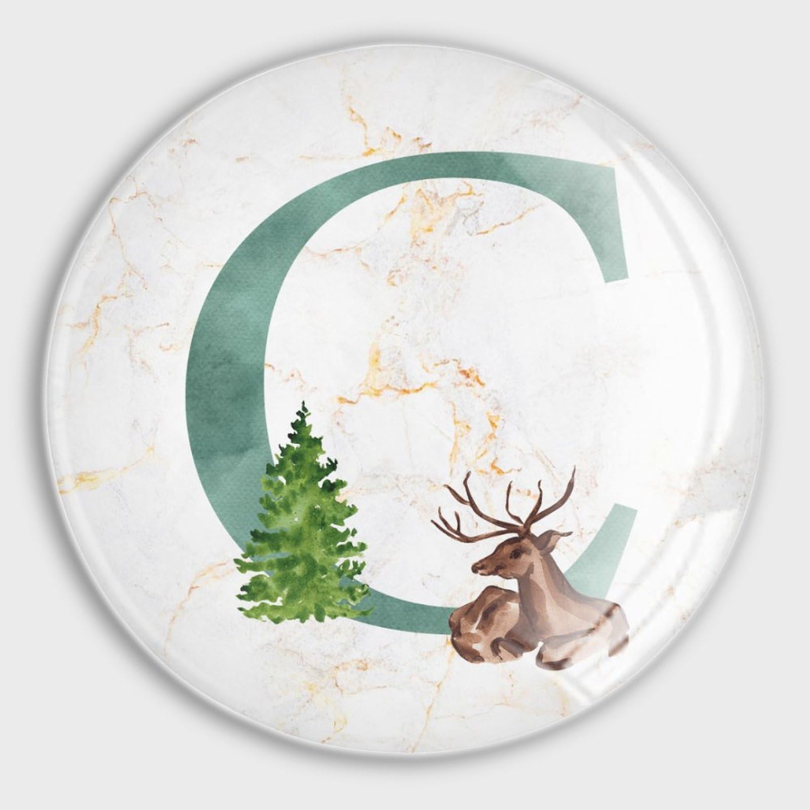 Petits aimants familiaux lettre C cadeau idéal monogramme cerf pour pendaison de crémaillère