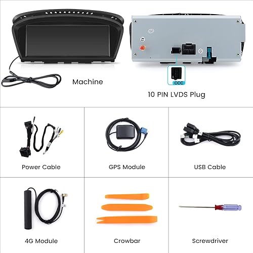 Miniatura 7 de Radio de coche Android 11 para BMW Serie 35 E60 E61 E63 E64 E90 E91 E92 CCC (2004-2008), 4+64 GB estéreo CarPlay Android Auto Multimedia Player GPS
