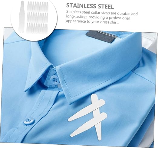 Amazon.co.jp: [VINTORKY] ステンレス製シャツ襟ステイ 36枚セット