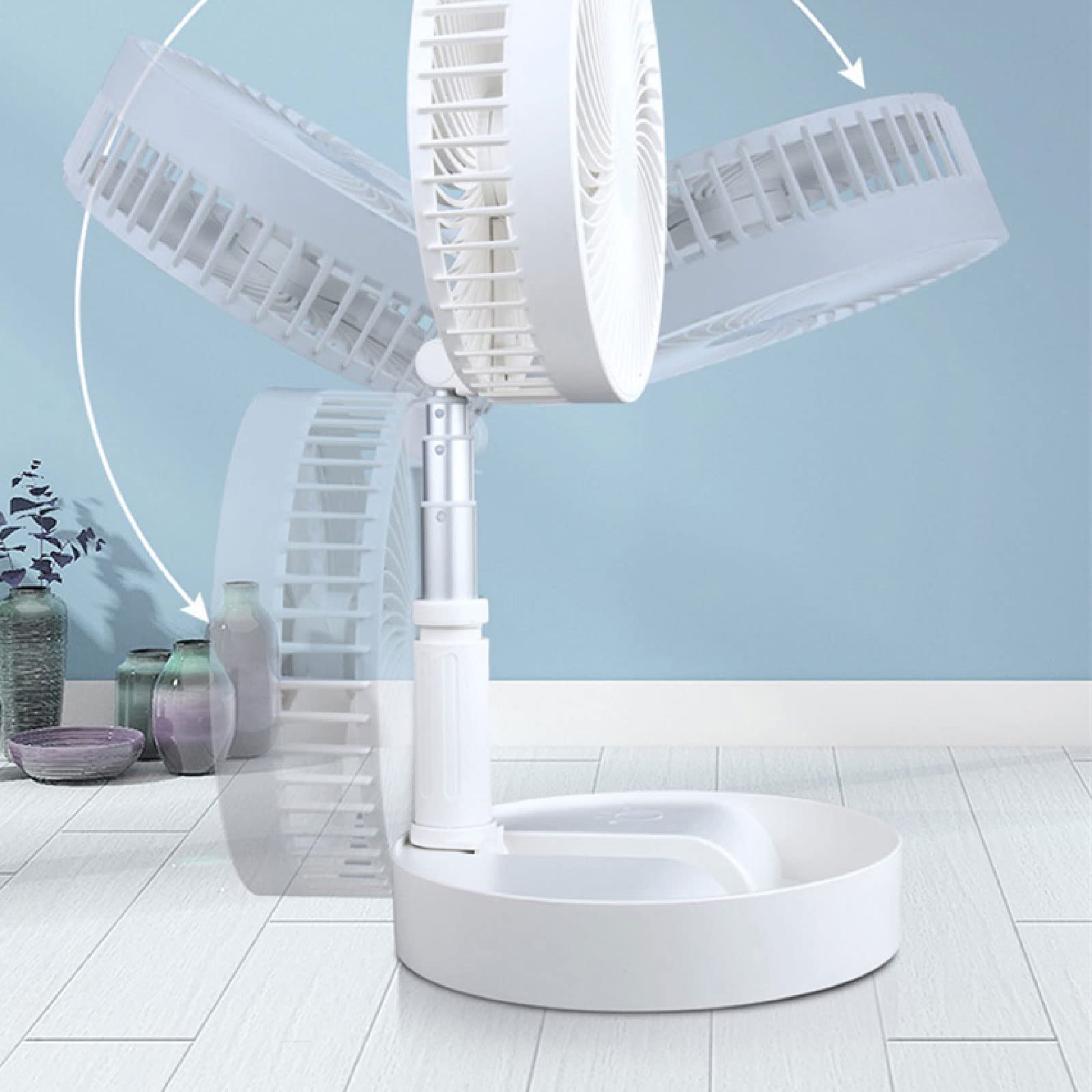 Mini Ventilateur À 4 Vitesses Réglables, Ventilateur De Bureau