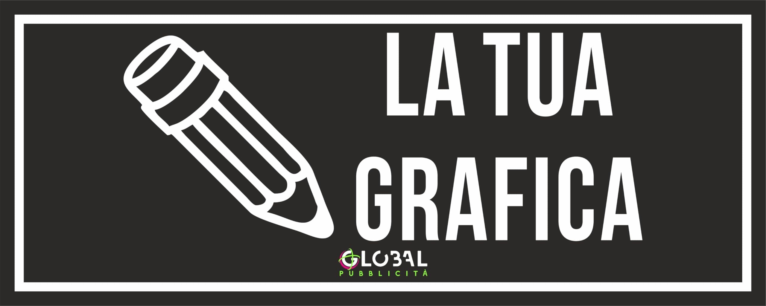 GLOBAL CARTELLO UNI PER DECORAZIONE, PUNTO VENDITA, PROMOZIONALE - CON GRAFICA PERSONALIZZATA - Adesivo Resistente, Pannello in Forex, Alluminio, Polionda, Plexiglass (Plexiglass, 60x25 cm)