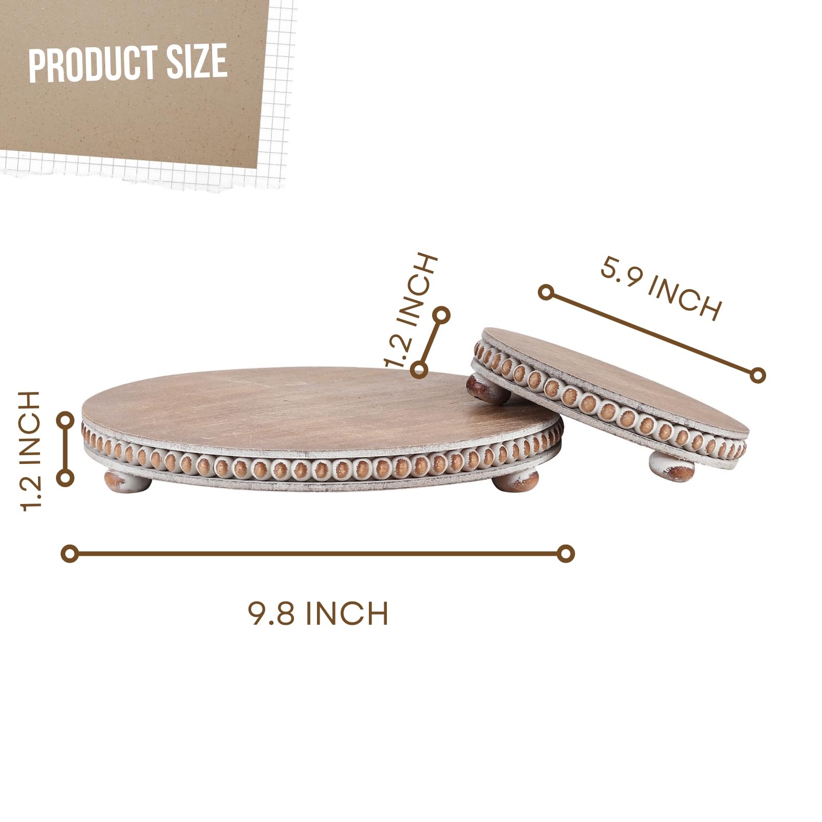 Counter Riser Round Snapklik.com : 2 Pcs Wooden Risers For Table Display Wood Risers For ...