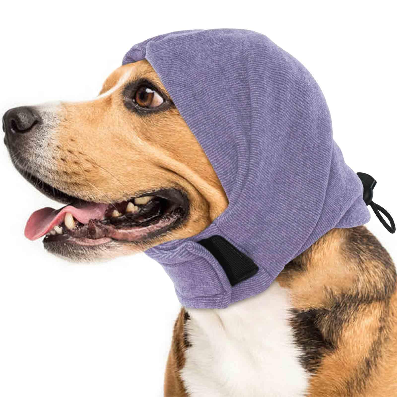 IDOMIK Dog Calming Hoodie No Shake Ear Wraps for Dogs, Quiet Head Covers for Noise Reduction & Anxiety Relief, Dog Ear Covers Muffs Head Wraps for