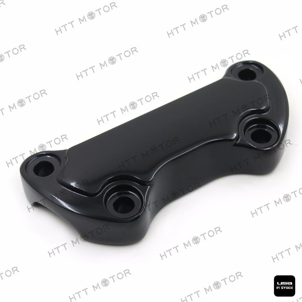 MT446-002- Black Scalloped Handlebar Riser Clamp Compatible with Harley Sportster 883 Dyna Super Glide